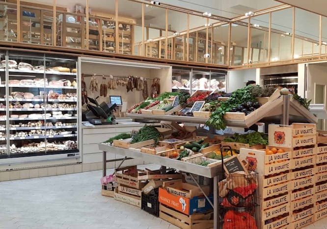 grocery store shop market supermarket shelf