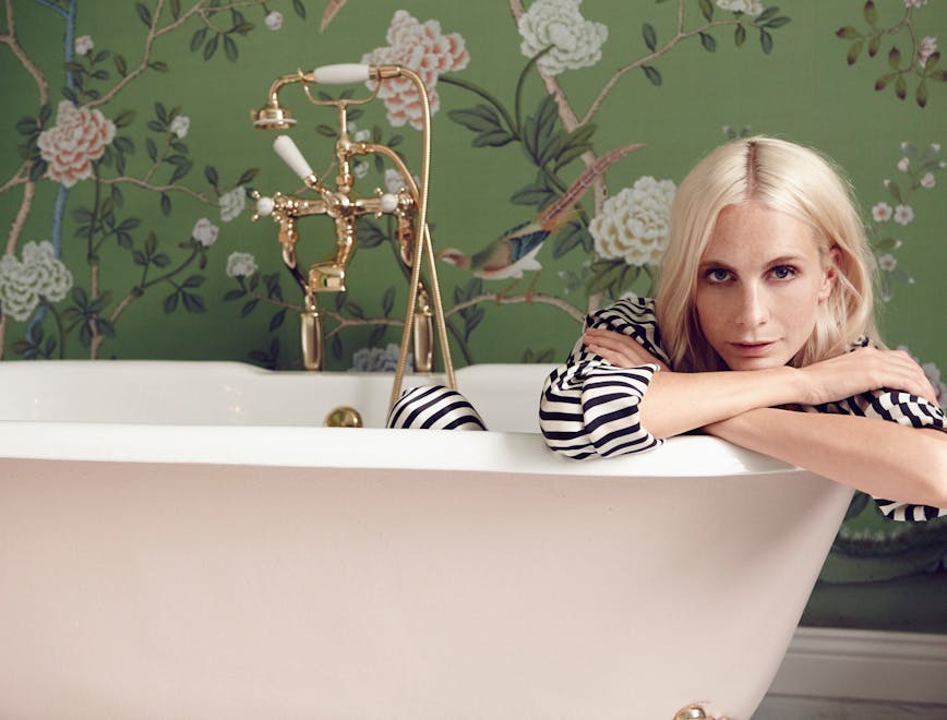 blonde teen kid girl woman child person female bathtub tub