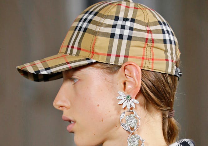 spring summer 2018 london fashion week september2017 burberry_ready to wear person human clothing apparel hat