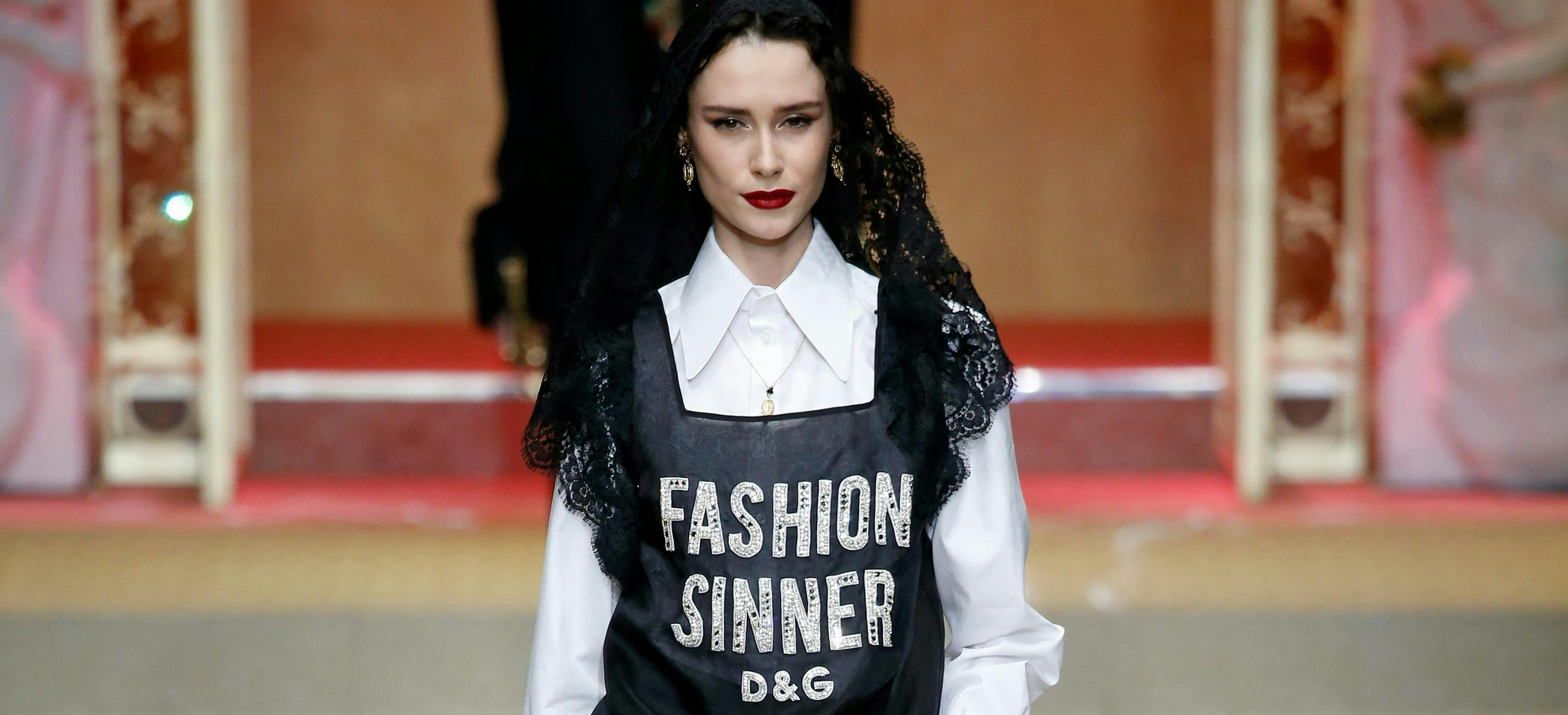 dolce_and_gabbana ready to wear fall winter 2018 -19 milan february 2018 sleeve clothing apparel long sleeve person human