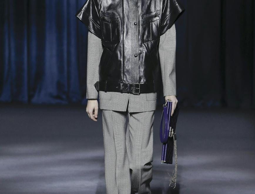 clothing apparel person human sleeve long sleeve runway