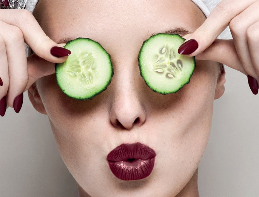 plant person human lipstick cosmetics food vegetable