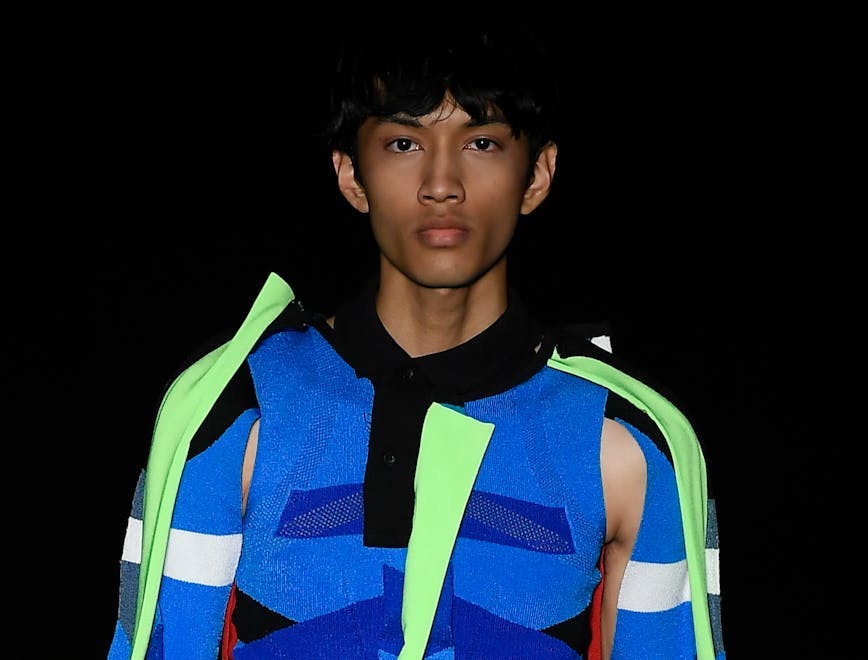 clothing apparel person human vest sleeve lifejacket