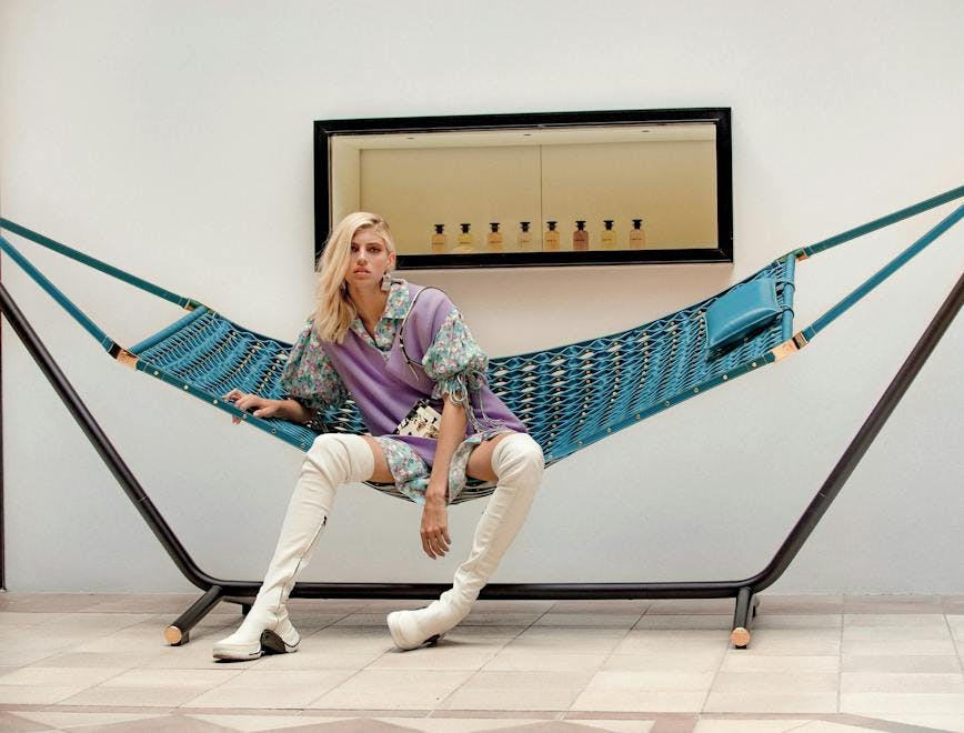 furniture person human hammock