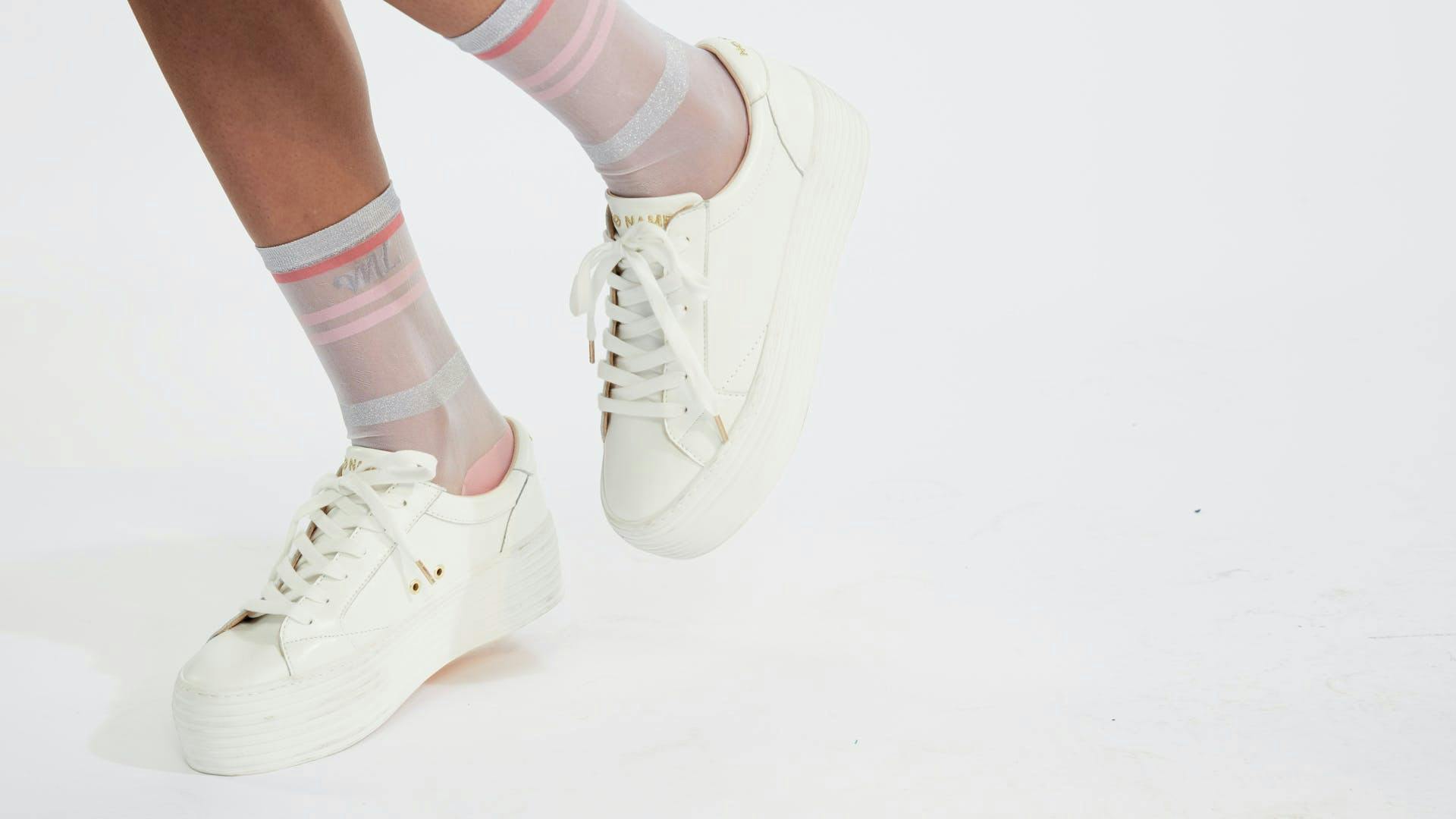 shoe clothing footwear apparel sock person human sneaker