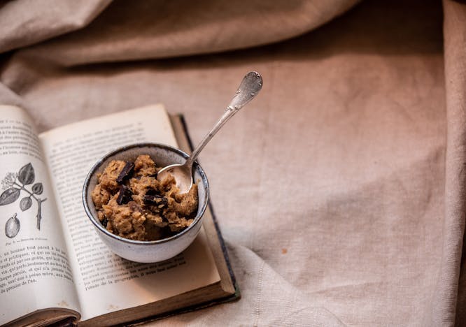 book breakfast food oatmeal