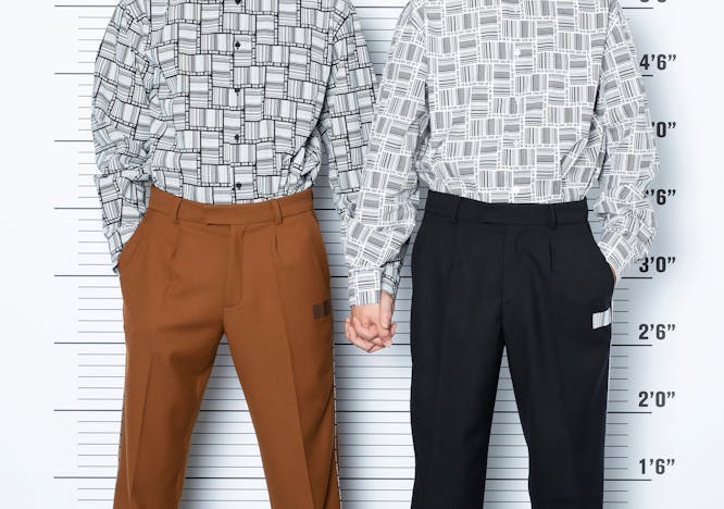 clothing apparel person human long sleeve sleeve shirt pants plot