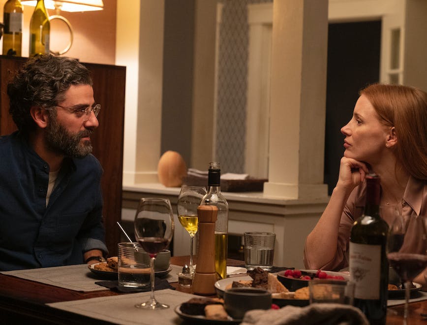 Oscar Isaac et Jessica Chastain. © 2021 Home Box Office, Inc. All rights reserved. HBO® 