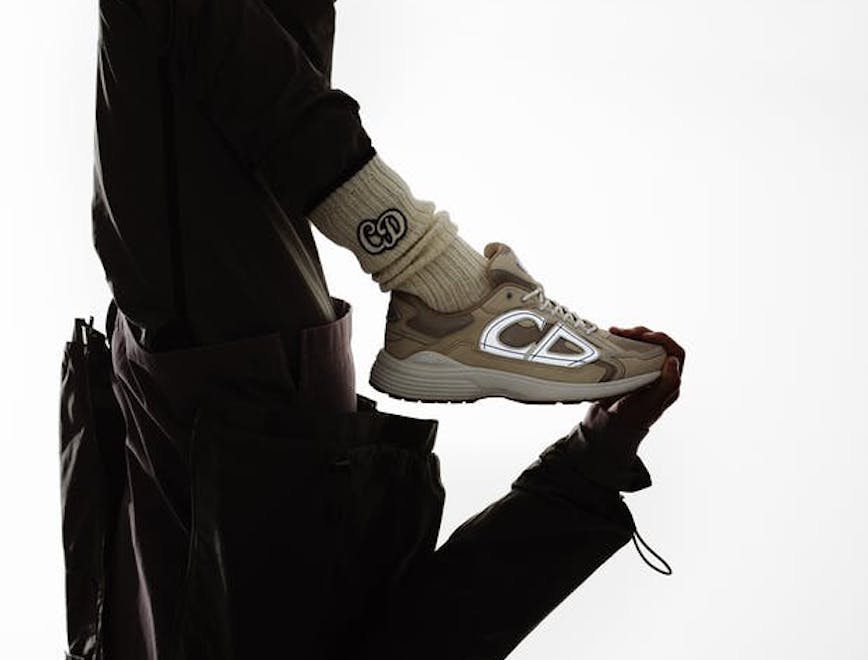clothing apparel shoe footwear person human sneaker running shoe