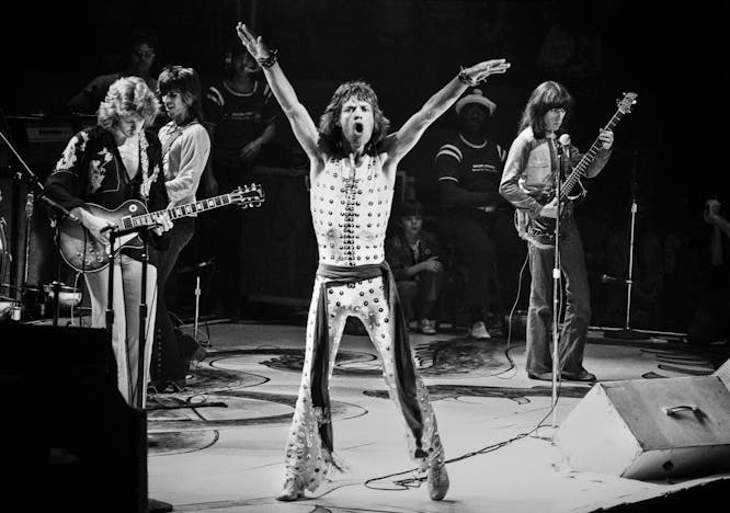 Les Rolling Stones en 1972. Copyright : Lynn Goldsmith.