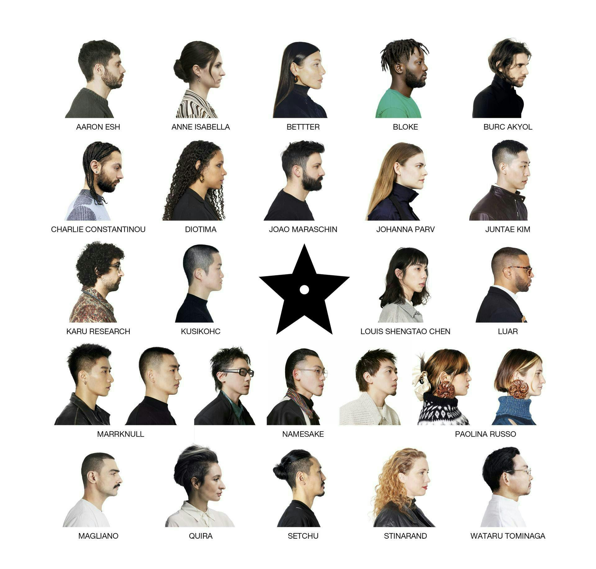 person woman adult female man male head face collage star symbol