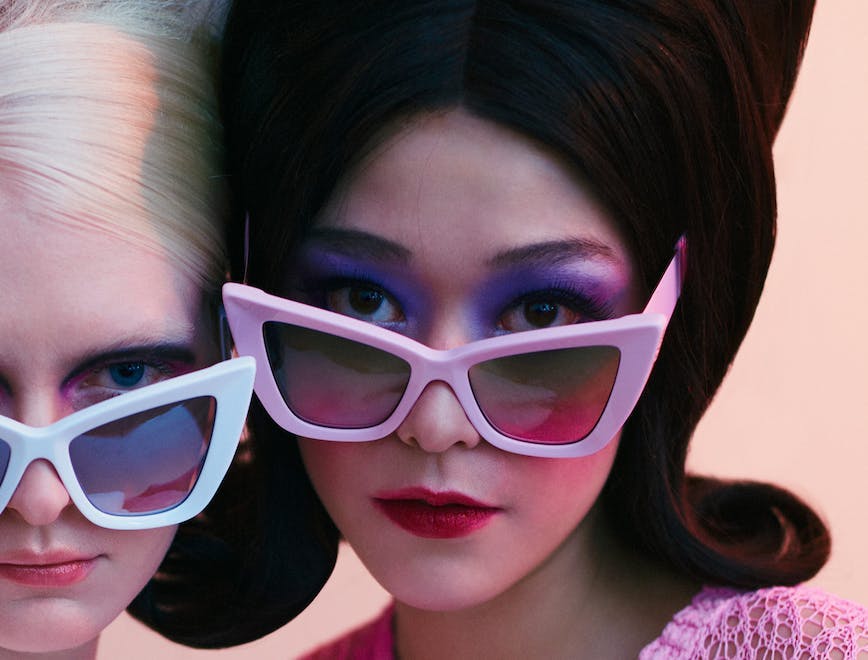 accessories sunglasses glasses adult female person woman face cosmetics lipstick