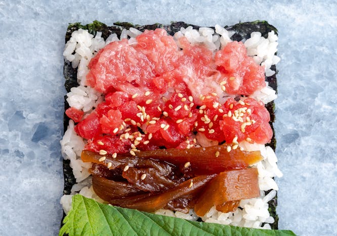 food meal dish food presentation grain produce rice sushi