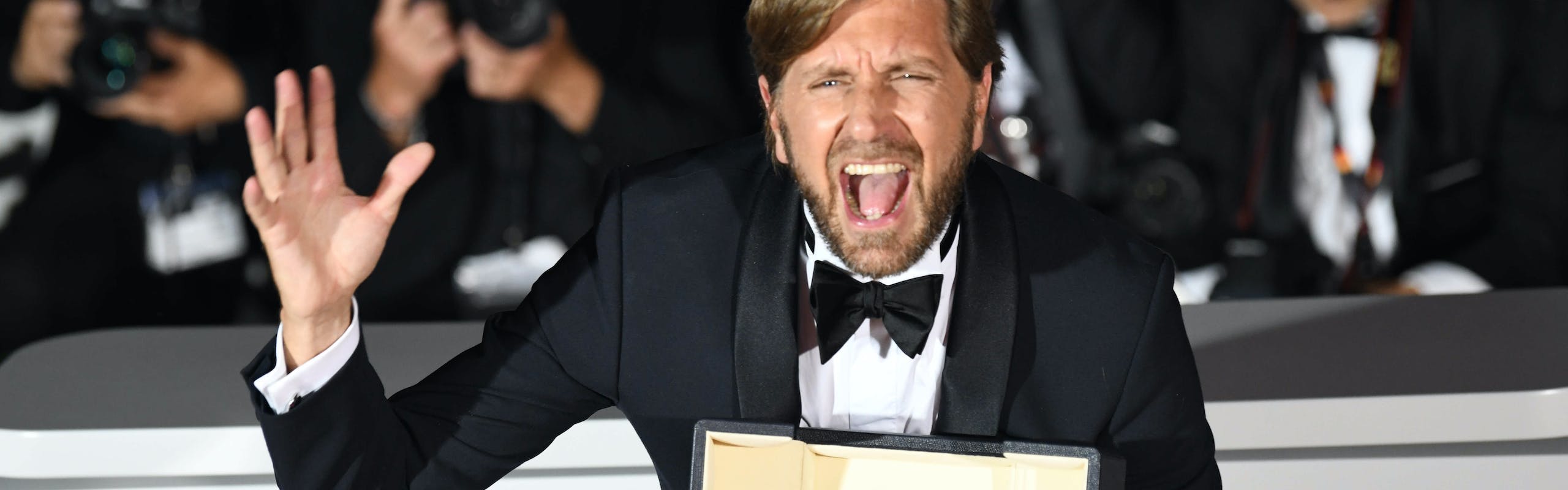 Ruben Östlund et sa deuxième Palme d'or, Cannes 2022 - Getty Images