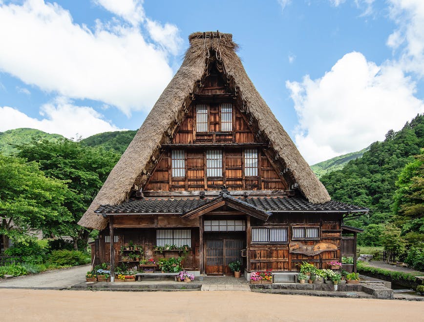 Une maison de style gasshō à Gokayama. 