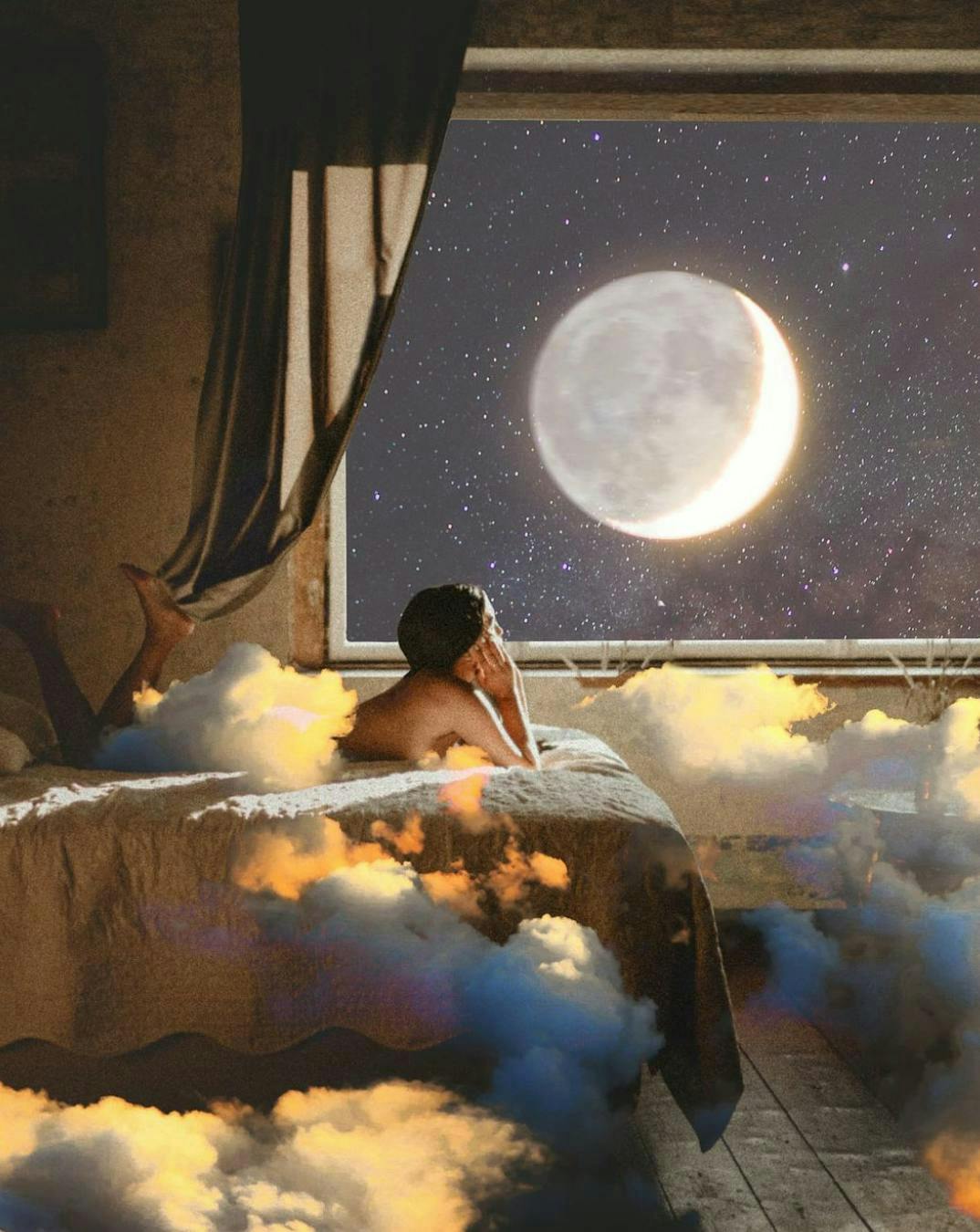 bathing nature night outdoors person astronomy moon