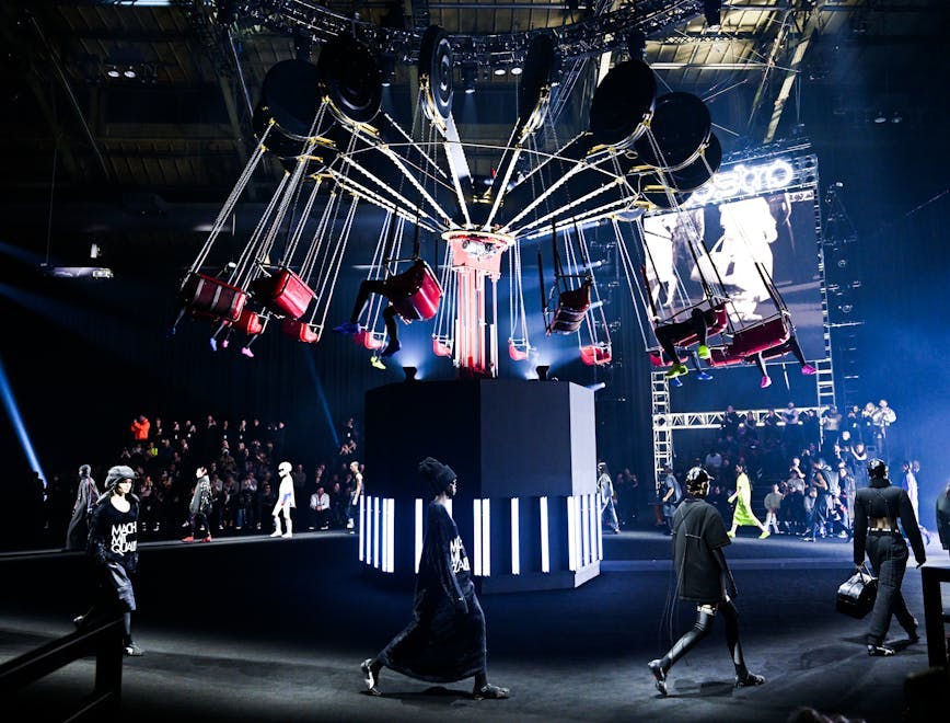 horizontal, **puma** manhattan new york lighting stage concert crowd person handbag shoe people group performance urban
