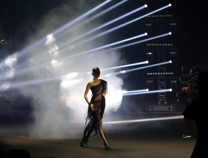 fashion horizontal autumn fashion collection paris lighting adult female person woman concert crowd shoe high heel